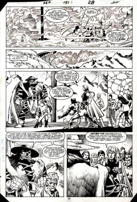 Dell Barras, Don Perlin | Defenders #151 P 20 (Angel, Beast, Gargoyle, Iceman, Valkyrie, & Interloper Capture Manslaughter!) 1985 | Romitaman