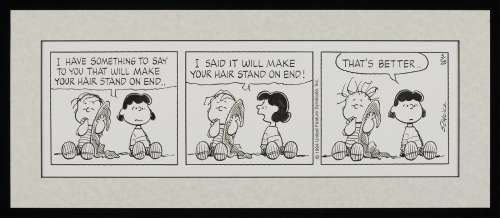 Charles Schulz Original Linus & Lucy Comic | Revere Auctions