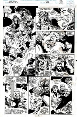 Steve Epting, Tom Palmer | Avengers #374 P 10 (Avengers in Every Panel!) 1994 | Romitaman