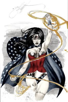 Eric Basaldua | Wonder Woman Mixed Media Pinup | Romitaman