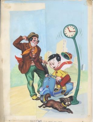 TONELLI / QUINTO - ZAMPANò copertina n. 1, tavola originale a tempera 1958 | eBay Europe (Buy It Now)