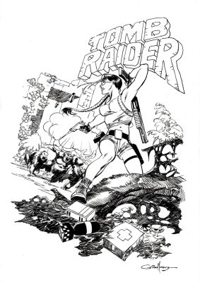 Tom Grindberg | Tomb Raider Battling Pinup with Great Backgrounds! | Romitaman