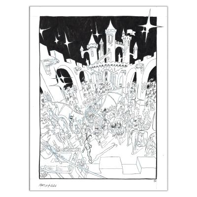 Martin Robic | Une Fête Sans Fin - Page originale 28 + storyboard | Achetez de l’Art