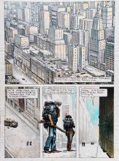 Juán Gimenez | Ciudad, Pencil Inks and watercolor | El Arte Del Comic
