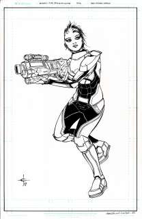 Drew Johnson | Ready Player One Art3mis Final Battle Action Merchandising Art | Abel Original Art