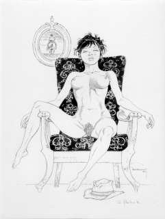 Hermann | Comanche, illustration Ã  l’encre de Chine représ… | Banque Dessinée