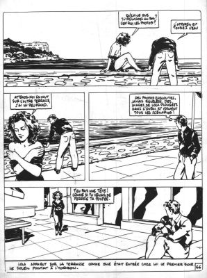 Varenne Alex | Planche originale 46 de la série Lola avec son calque original | Galerie Napoléon