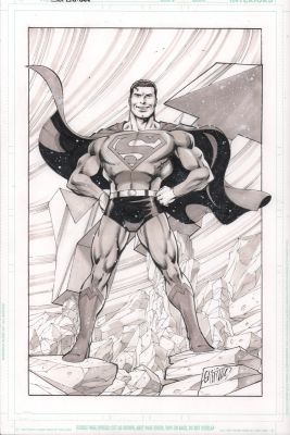 Tony Castrillo | Superman in the Fortress of Solitude Tonal Splash Commission - Signed | Anthony’s Comic Book Art