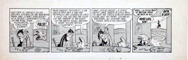 Harvey Kurtzman | Kurtzman, Harvey - Pot-Shot Pete Try-Out Daily Mad / Toby Press 1950 | Cool Lines Art