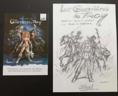 Dany - Projet Ã  la mine de plomb pour la couverture - Les Guerrières de Troy T.1 - Yquem le généreux - (2010) | Catawiki