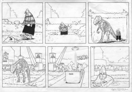 Retera, Mark - Originele aflevering (2 stroken) - Dirkjan 4 - Dirkjan graaft een zwembadje - (2000) | Catawiki