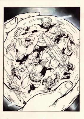 Marvel Anthology Avengers: Hulk Ant Man Captain America Iron Man Thor Spider-Man - Vincenzo Carratù | Comix Art Studio