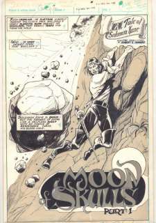 Bill Wray, Dave Wenzel - Savage sword of conan #34 p. 21 - solomon kane ‘the moon of skulls: part 1‘ title splash - 1978 signed
