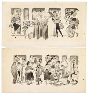 MICHAEL BERRY (1907 - 2000) Train to Paris, Dijon-Lyon, Marseille, Nice. | Swann Galleries