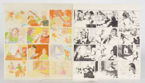 Calvo, Edmond-François (1892-1957) | "Les aventure d’Olivier le Preux", encre de chine pour la… | Stanley’s Auction