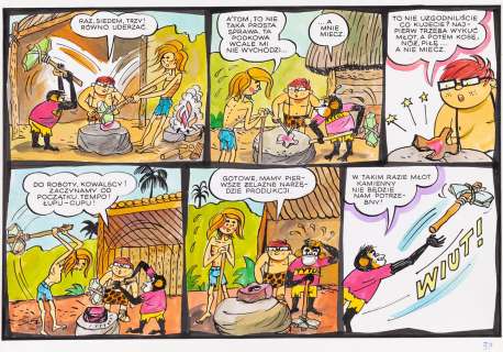 Henryk Jerzy Chmielewski (1923 - 2021) | Henryk Jerzy Chmielewski (1923 - 2021) | "Tytus, Romek i A’Tomek. Księga X. Ochrona przyrody", plansza nr 39 | Desa Unicum