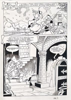 Lucio Leoni | Lot 115 - Tavola originale - Paperadamus - Disney | Finarte
