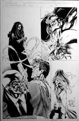 Top Cow Art | McDaniels/Batt WITCHBLADE #1/2 PG 3 SPLASH | Black Line Fever