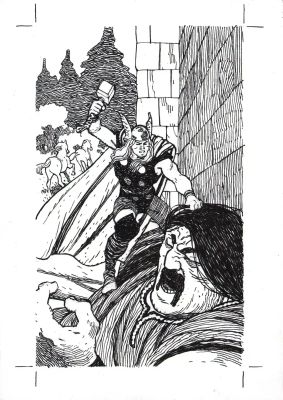 Gabriel H. Walta | Pin-Up Thor & Giant | The Green Room