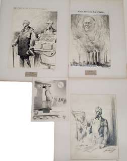 Original Pen Ink Drawing FDR Uncle Sam Political Newspaper Vintroux Homer Stinson John Chase John Ha | Hess Fine Auctions
