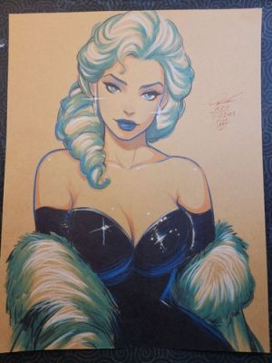 Elsa Snow Queen Original Fine Art Illustration Signed 8.5x11 COA | eBay US (Buy It Now)