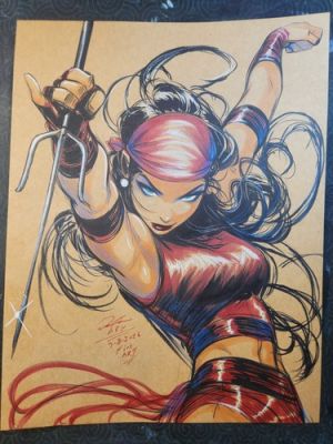 Elektra Original Fine Art Signed 8.5x11 COA Included | eBay US (Buy It Now)
