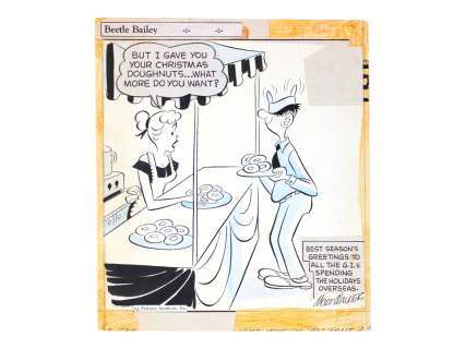 Mort Walker Beetle Bailey Original (c. 1940s) | Weiss Auctions