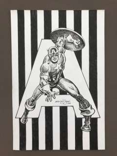 Captain America  - Original Artwork by Ernie Chan - Page volante - Other - (2006) | Catawiki