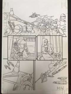 Star Wars - Luca Bertelè - original page - Page volante - (2018) | Catawiki