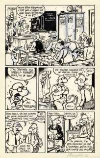 Margerin, Frank | MARGERIN, FRANK. Les histoires de Coluche. Planche... | Aibo Art Auction