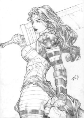Ed Benes | Wonder Woman Absolut - 11"x17" Pencil | Ed Benes