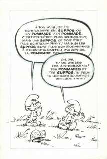 Peyo. Illustration originale Pharmacies | BDEnchères