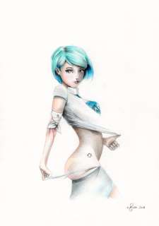 Roze, An - 1x Dessin original - 1 Manga style dessins (2018) | Catawiki