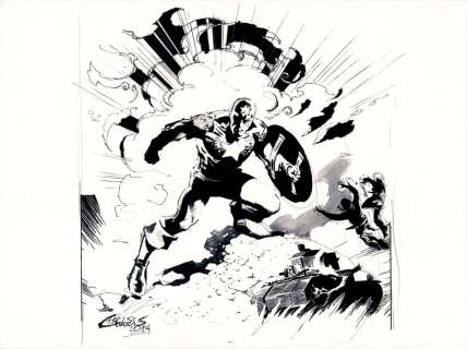 Chris Conidis | Captain America Battlefield Pinup | Abel Original Art