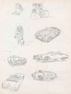 Franquin | Spirou et Fantasio, étude Ã  la mine de plomb pou… | Banque Dessinée