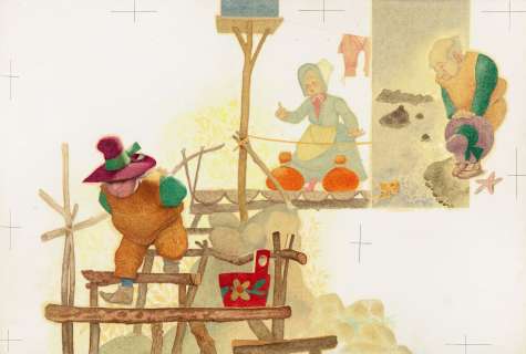 Fontana Ugo - "Il pesciolino d‘oro (The Fisherman and the Golden Fish)", 1966 | Urania Casa d’Aste