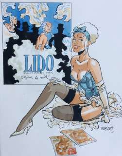 Meynet, Félix - Dessin original en couleur - Lido - Champs Elysées Paris | Catawiki