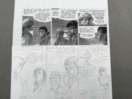 Hermann - Planche originale crayonnés (p.18) - Jeremiah T.24 - Le Dernier Diamant  - (2003) | Catawiki