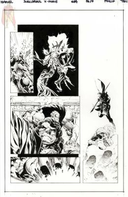 Philip Tan | Inglorious X-Force Issue 4 Page 17 By Philip Tan (Pencils And Inks on Same Board) | ComicArtFans Classifieds