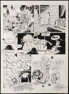 Crisse - Planche originale (p.35) + Mise en couleur + Film du noir - Lorette et Harpye | Catawiki