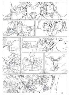 Barbucci & Canepa | SKY DOLL Superbe planche originale au crayon, illustrant | Cornette de St Cyr