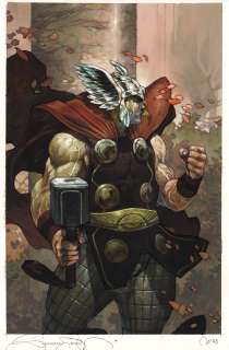 Simone Bianchi | Thor - Asgardian fall, original painting | Simone Bianchi