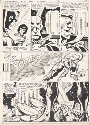 Dick Dillin, Frank McLaughlin | 1979 Justice League of America #166, Page 6 - Dick Dillin And Frank McLaughlin - Red Tornado Ambushed By Reverse-Flash Zoom | ComicArtFans Classifieds