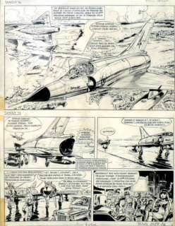 Jijé (1914 - 1980) | JIJÉ Â« Tanguy et Laverdure Â». Encre de Chine pour la première planche& | Tessier Sarrou