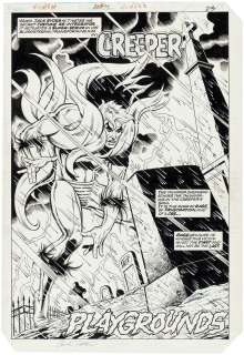 "THE FLASH" #321 COMIC BOOK PAGE ORIGINAL ART FEATURING THE CREEPER BY CHUCK PATTON. | Hake’s