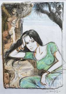 lot 80 - JF Charles/India dreams. Dessin préparatoire de la…