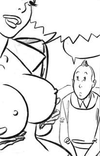 Matena, Dick - Originele pagina (p.4) - Rooie Oortjes - Parodie Kuifje (1994) | Catawiki