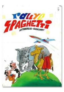 Attanasio, Dino | SPAGHETTI. Le rallye de Spaghetti. Gouache de couleurs | Coutau Bégarie