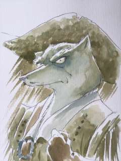 Masbou - Dessin original en couleur - De Cape et de Crocs - sur Papier Vergé Épais (2018) | Catawiki