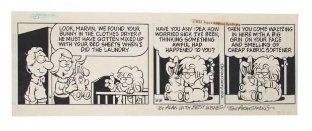 Lot 940 - A Tom Armstrong Signed Marvin Comic Strip. | Van Eaton Galleries